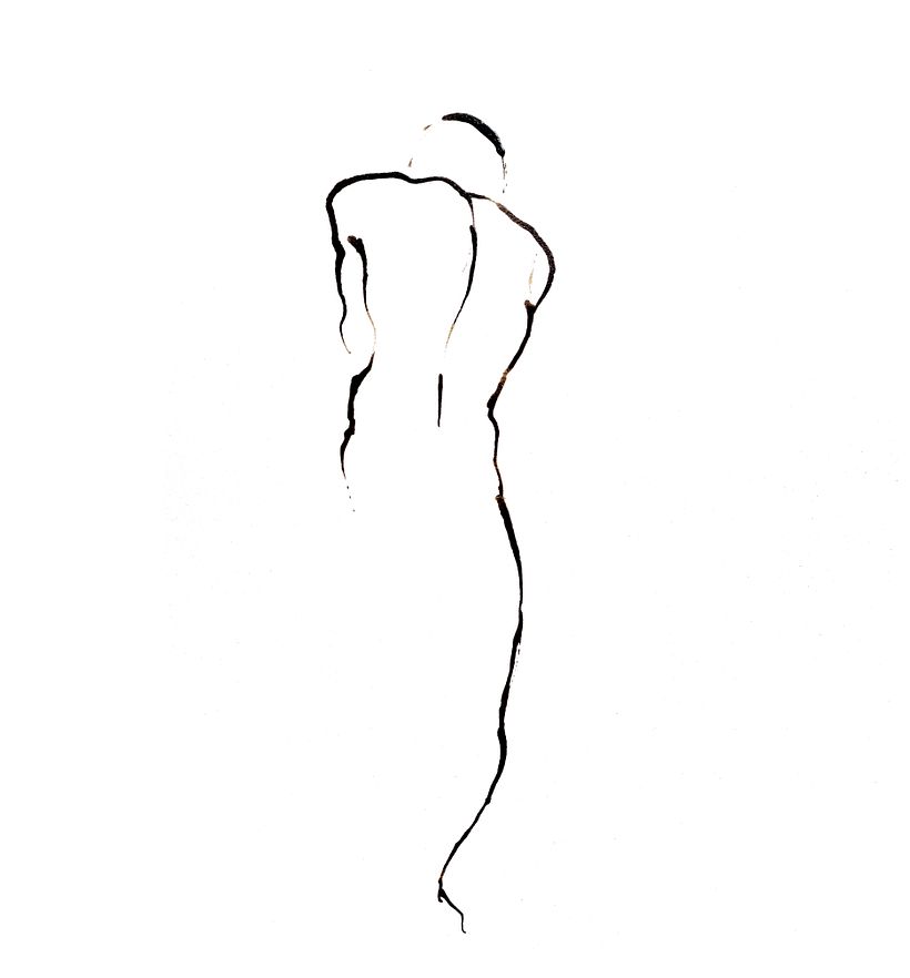 Dibujo anatómico gestual de poses rápidas del natural 13