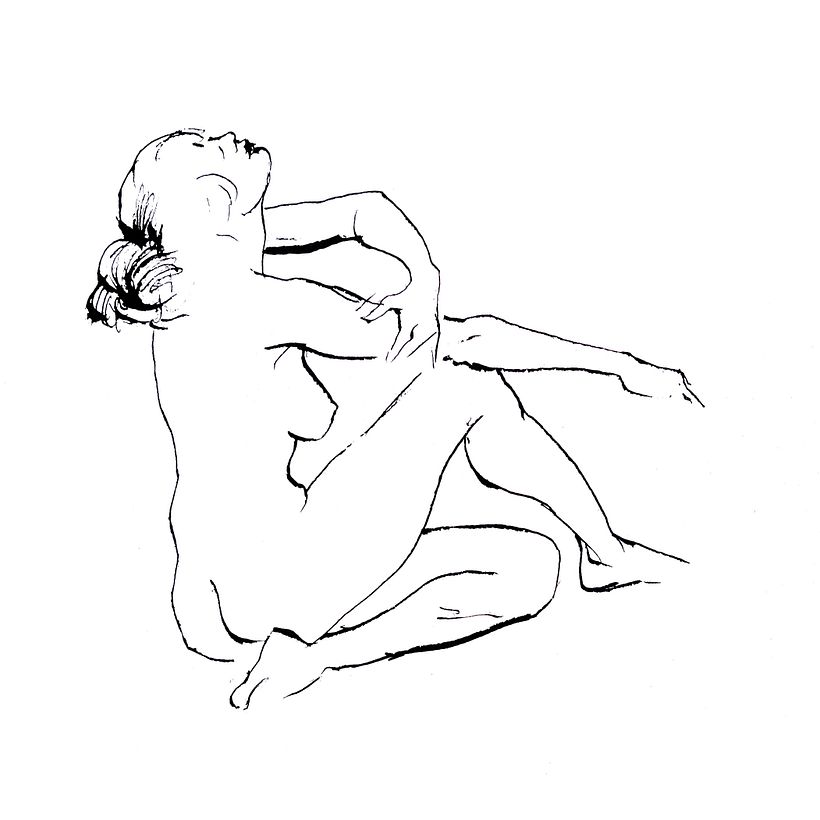 Dibujo anatómico gestual de poses rápidas del natural 21