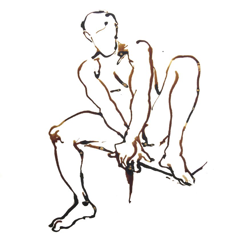 Dibujo anatómico gestual de poses rápidas del natural 23