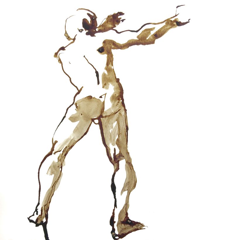 Dibujo anatómico gestual de poses rápidas del natural 24