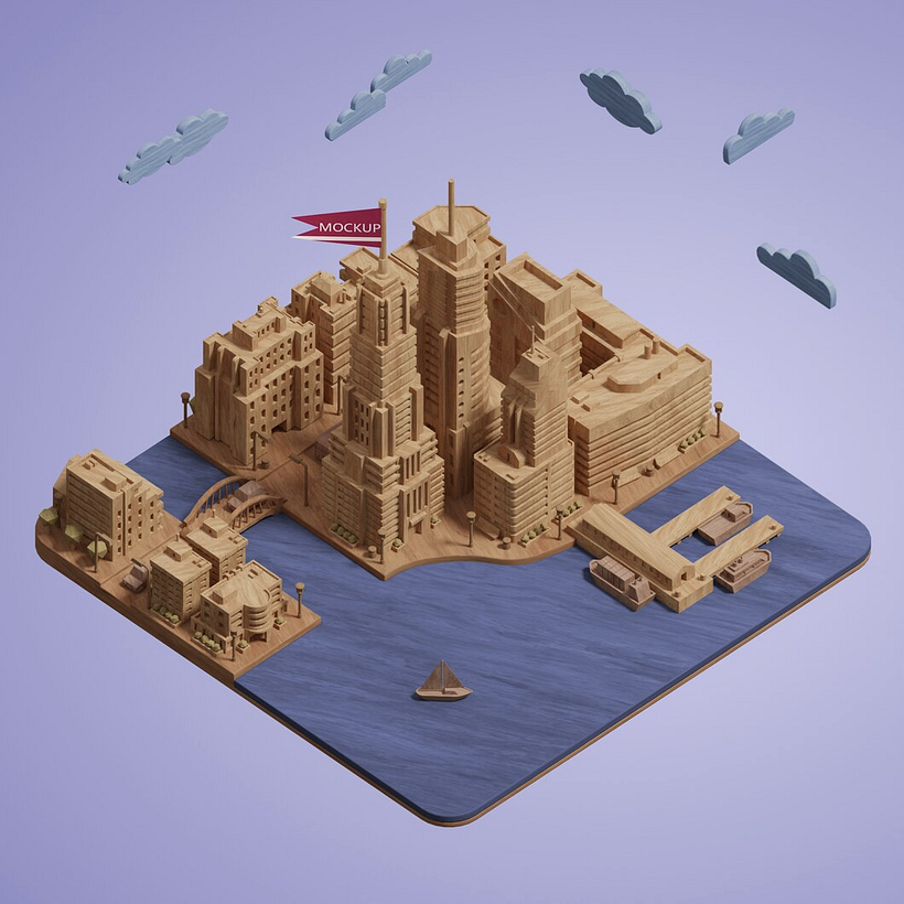 Wooden cities stock designs 6