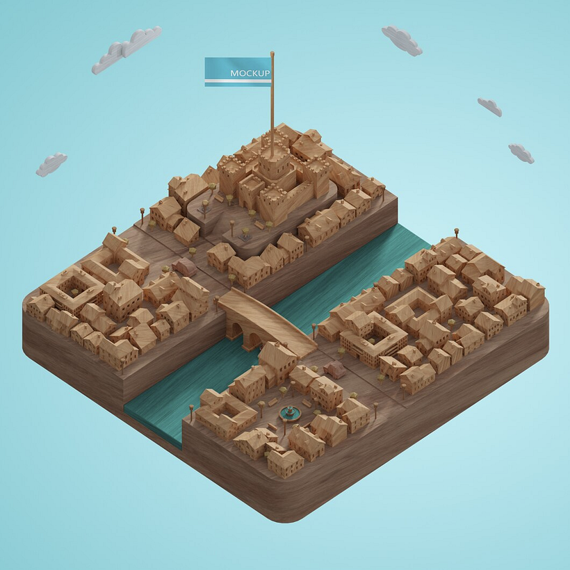 Wooden cities stock designs 11