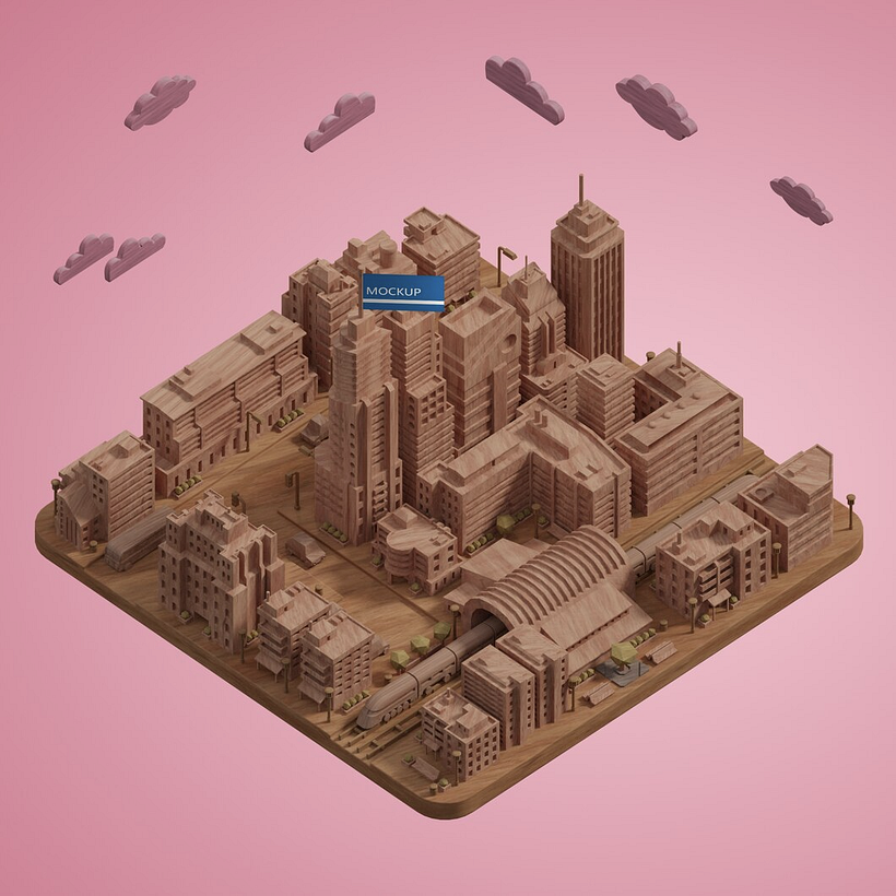 Wooden cities stock designs 14