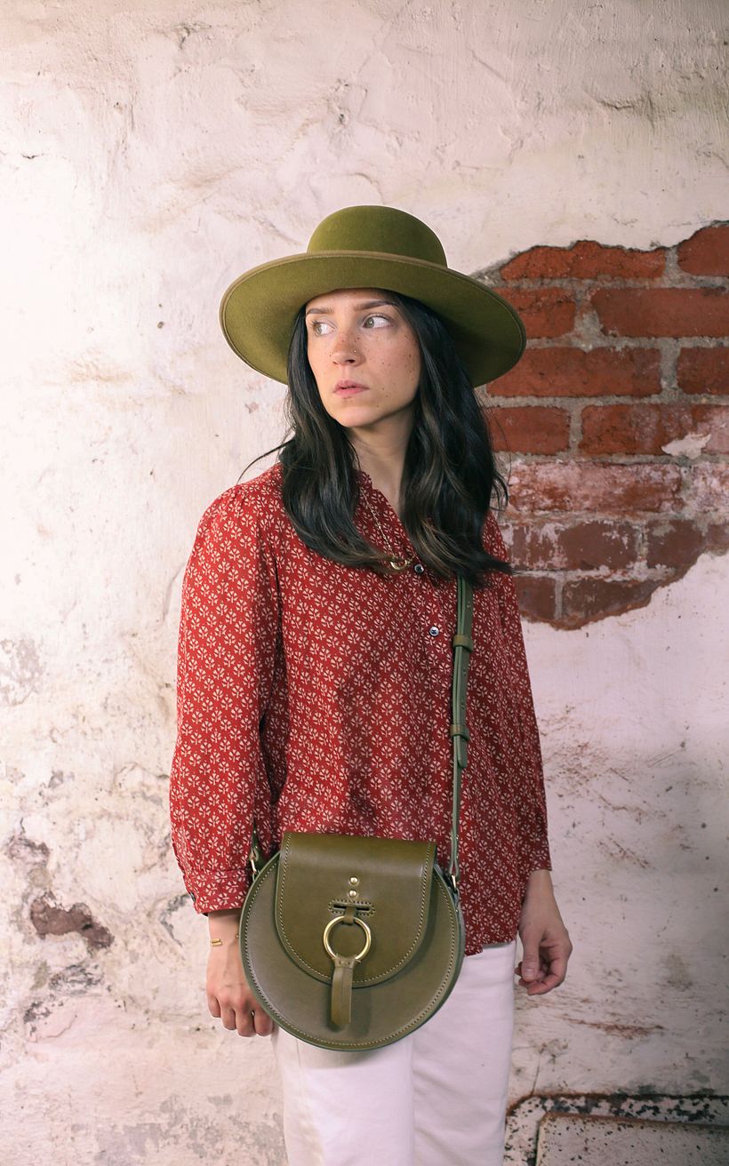 Phoebe Crossbody in Olive 7