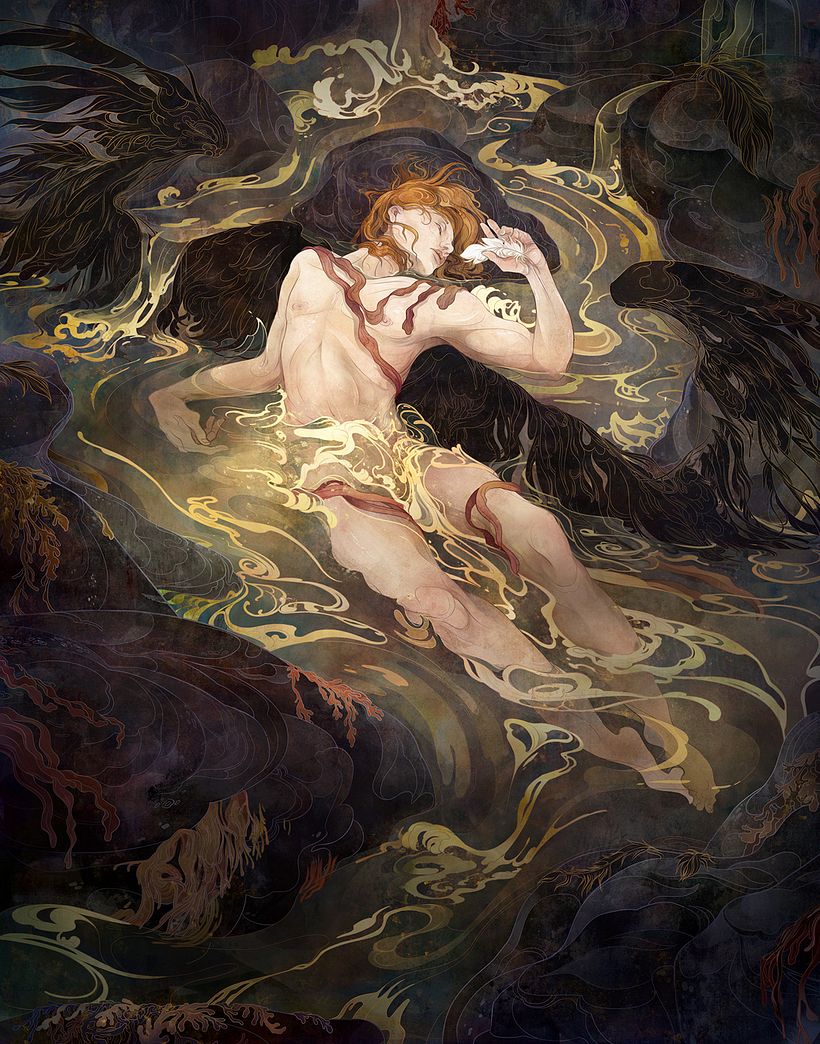 Work done for IMC. A character study and narrative illustration based on religious mythology.