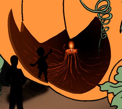 Oscuridad en la zona de la llama porque la zona es mas profunda y resalta la luz de la vela
