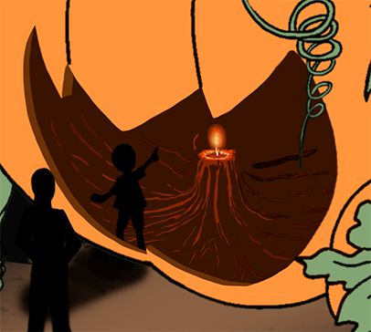 Vela y detalles de alrededor