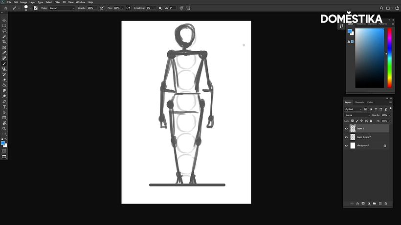 Outlining the proper proportions is an essential first step in creating your character.