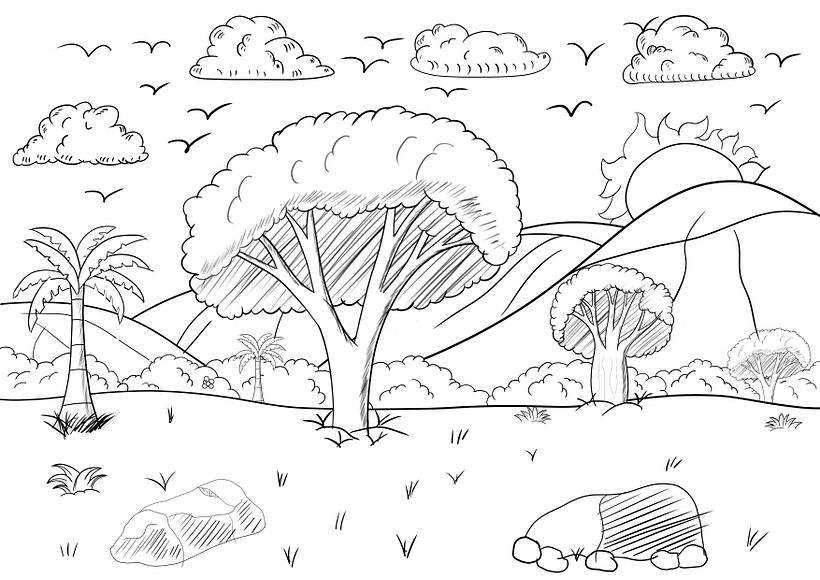 paisaje delineado