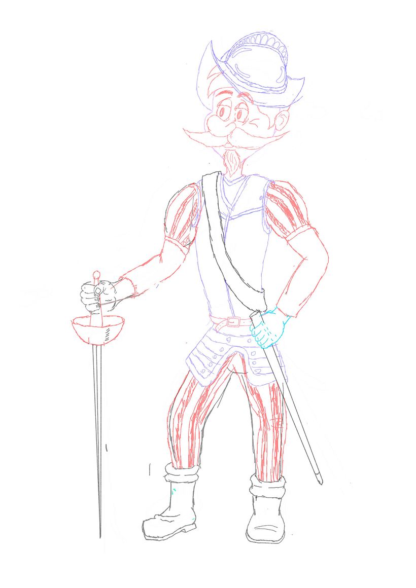 conquistador español 2 boceto