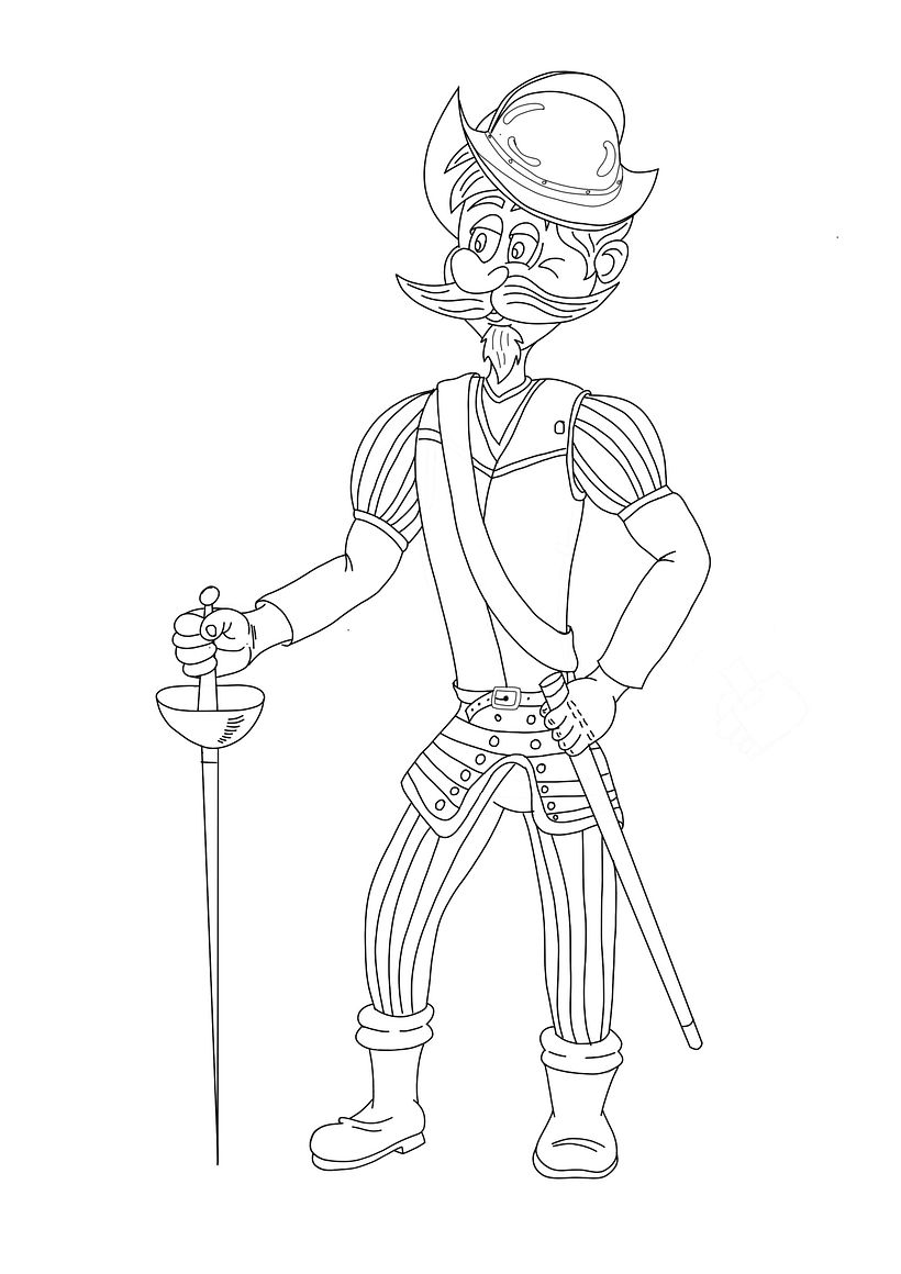conquistador español 2 delineado