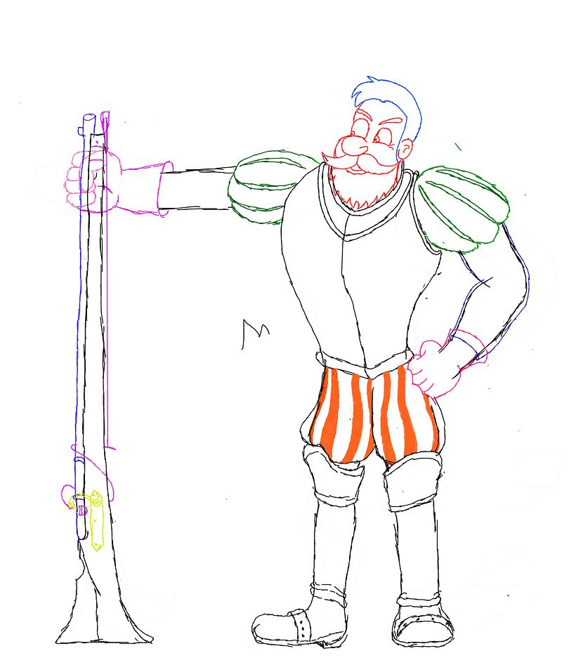 conquistador español 1 boceto