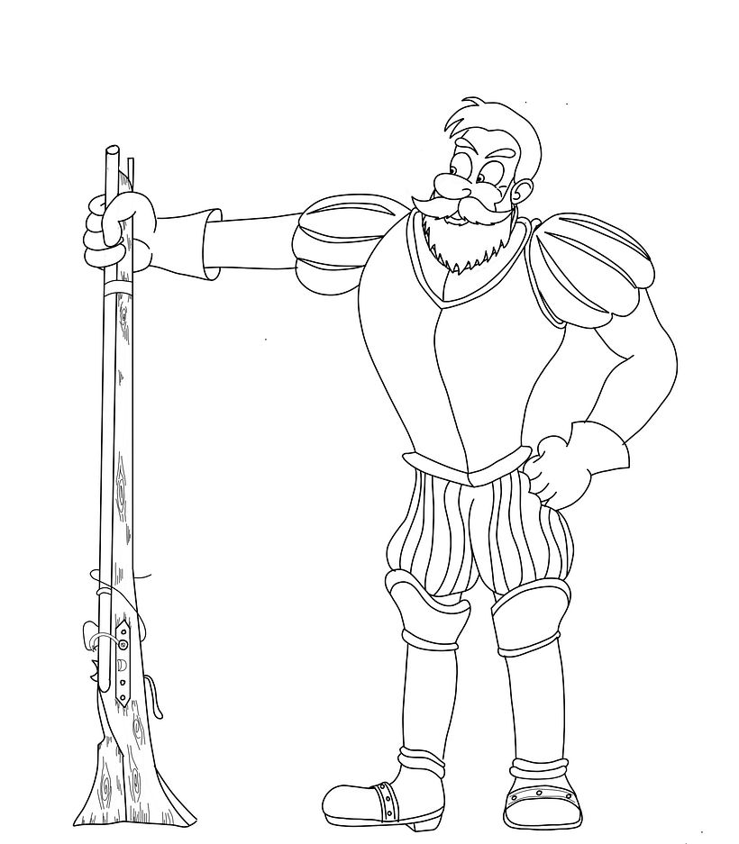 conquistador español 1 delineado