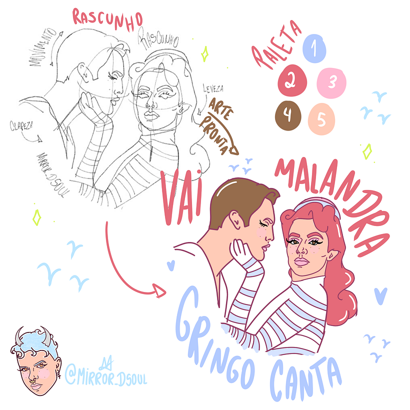 Girl From Rio - Stickers Oficiais - Traditionelle Illustration