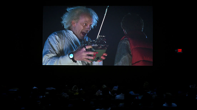"Back to the Future" is shown at the cinema in Stranger Things 3.