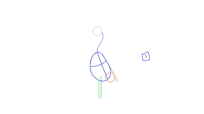 Rough basic shapes frame by frame animation.