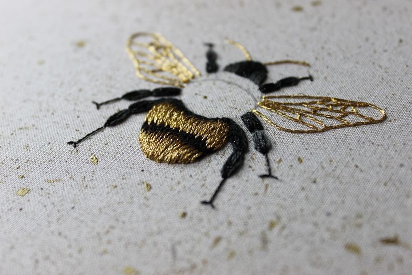 Gold Bumblebee with Metallic Paint  1