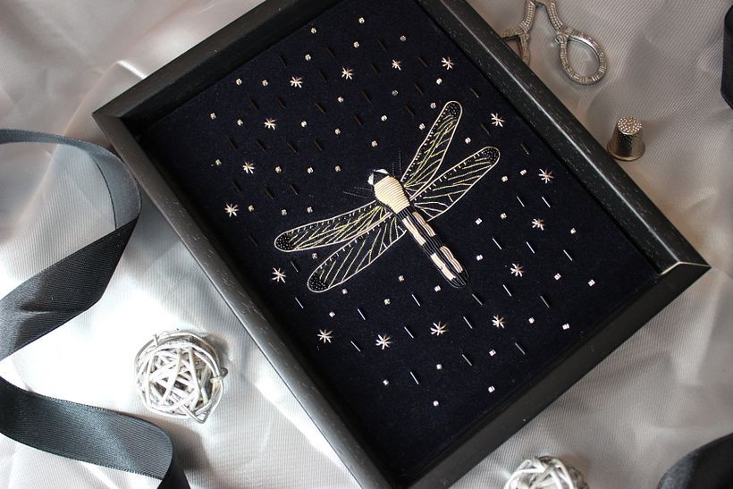Goldwork Dragonfly 4