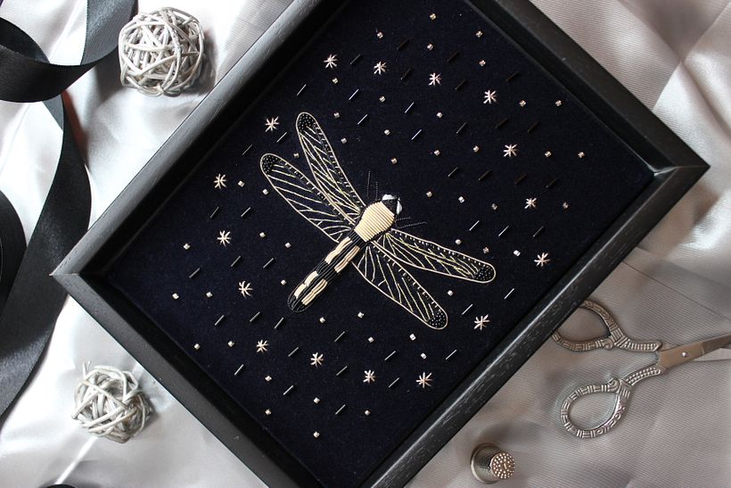 Goldwork Dragonfly 5
