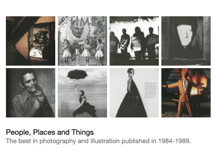 Los archivos de diseño del AIGA clasifican los proyectos en categorías fáciles de explorar. 