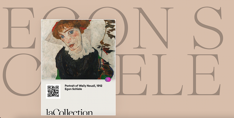 Image: Egon Schiele collection cover at lacollection.io.
