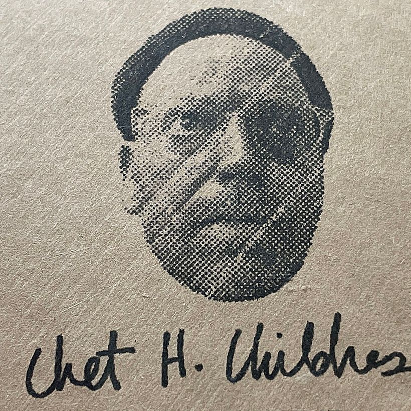 dettaglio / retro packaging stampato a salvente, l'immagine di chet è realizzata con la tecnica bitmap!