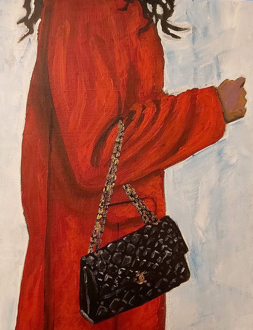 "street style" acrylic on canvas "Street style collection in progress"