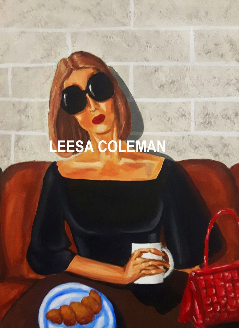 Coffee Crowd: La Fashionista - acrylic on canvas