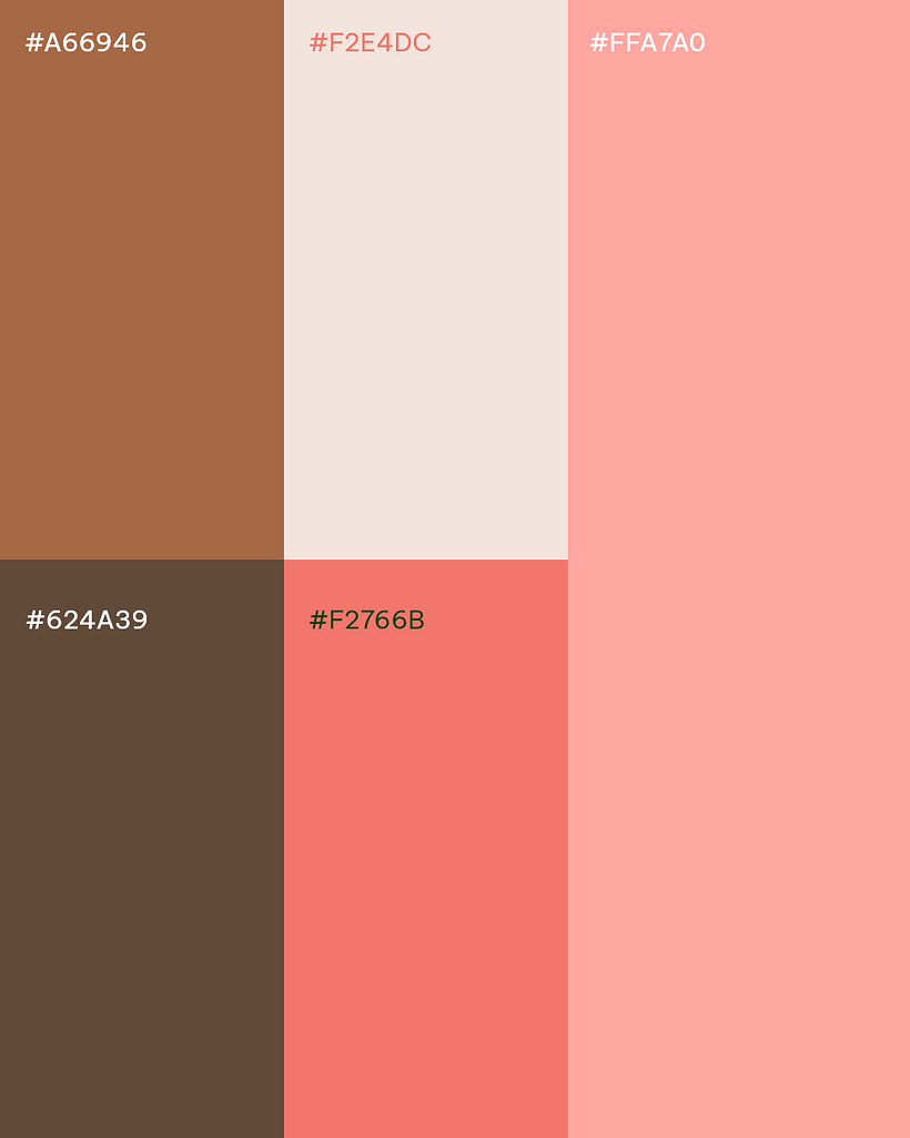 The palette color: Pop, Modern and earthy