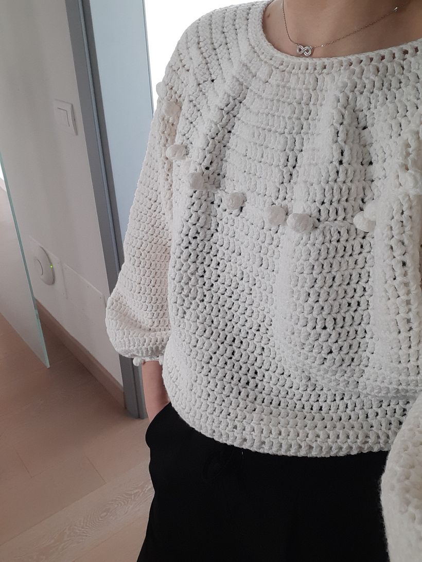 Pullover topdown circolare 3