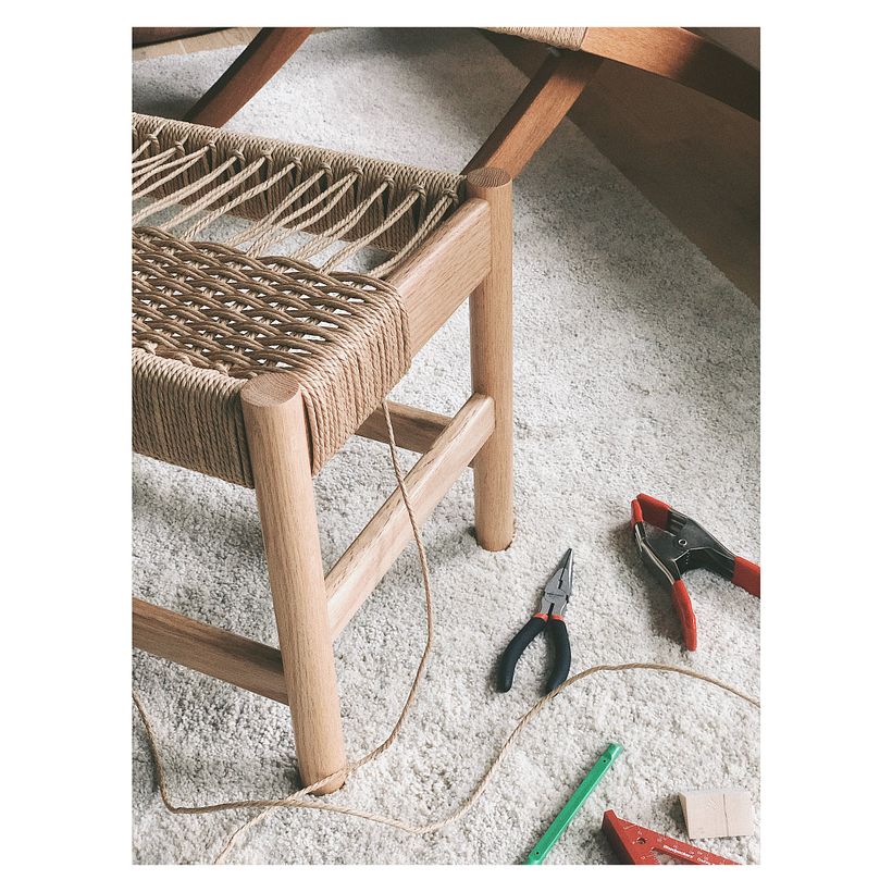 My project for course: Furniture Design: Introduction to Danish Cord Weaving 13