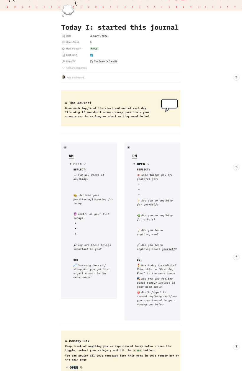 Gratitude Journal Notion Template 1