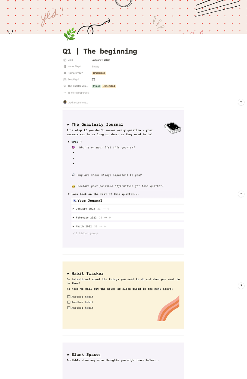 Gratitude Journal Notion Template 3