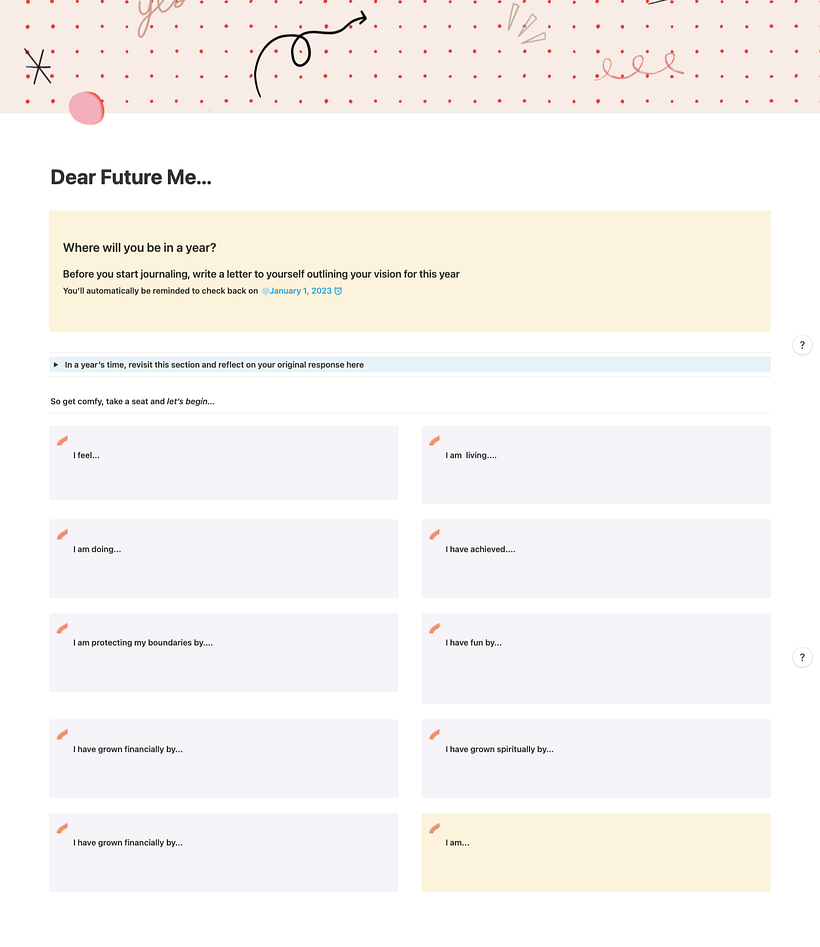 Gratitude Journal Notion Template 6