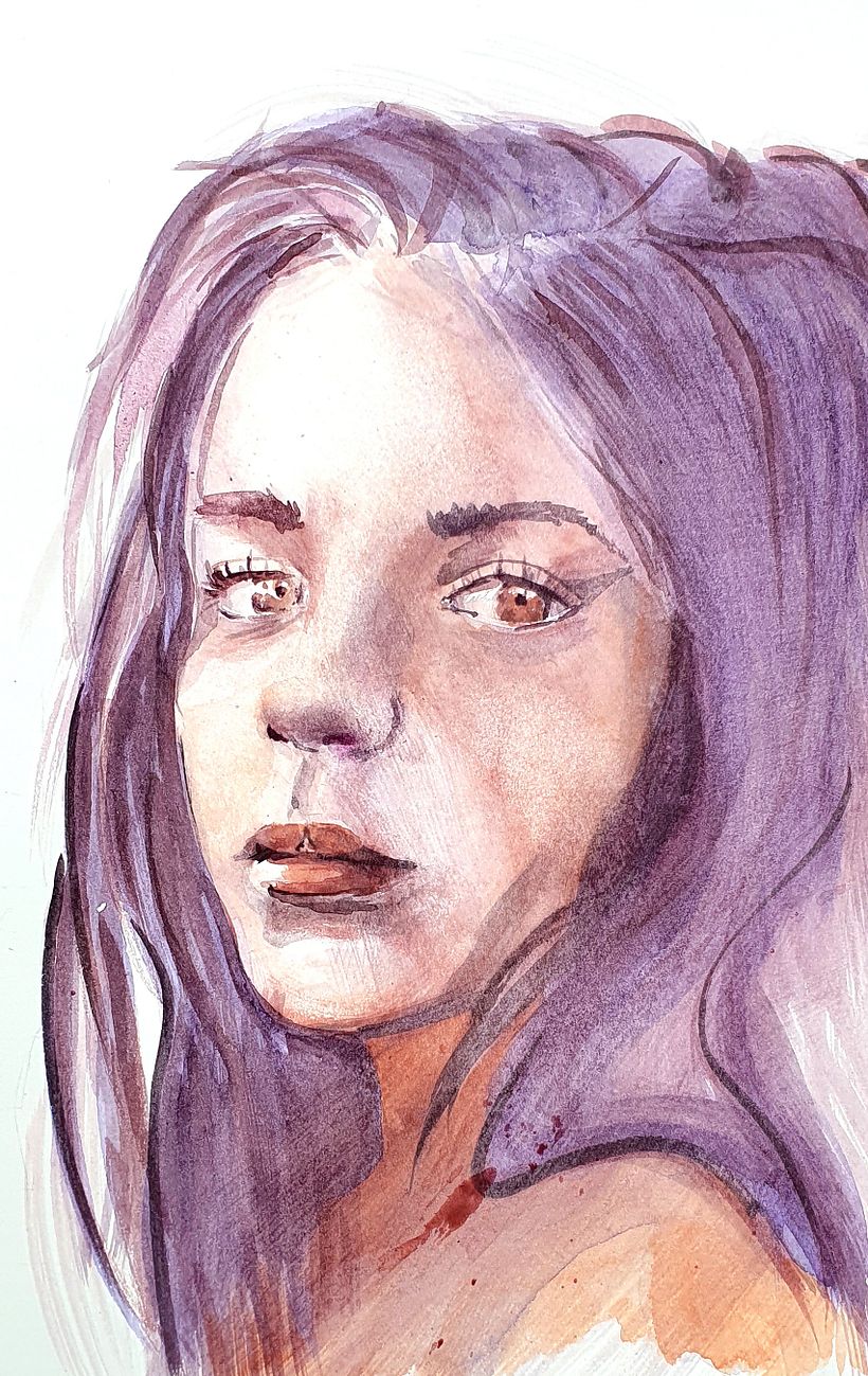 Mon projet du cours : Portrait contemporain à l'aquarelle 2