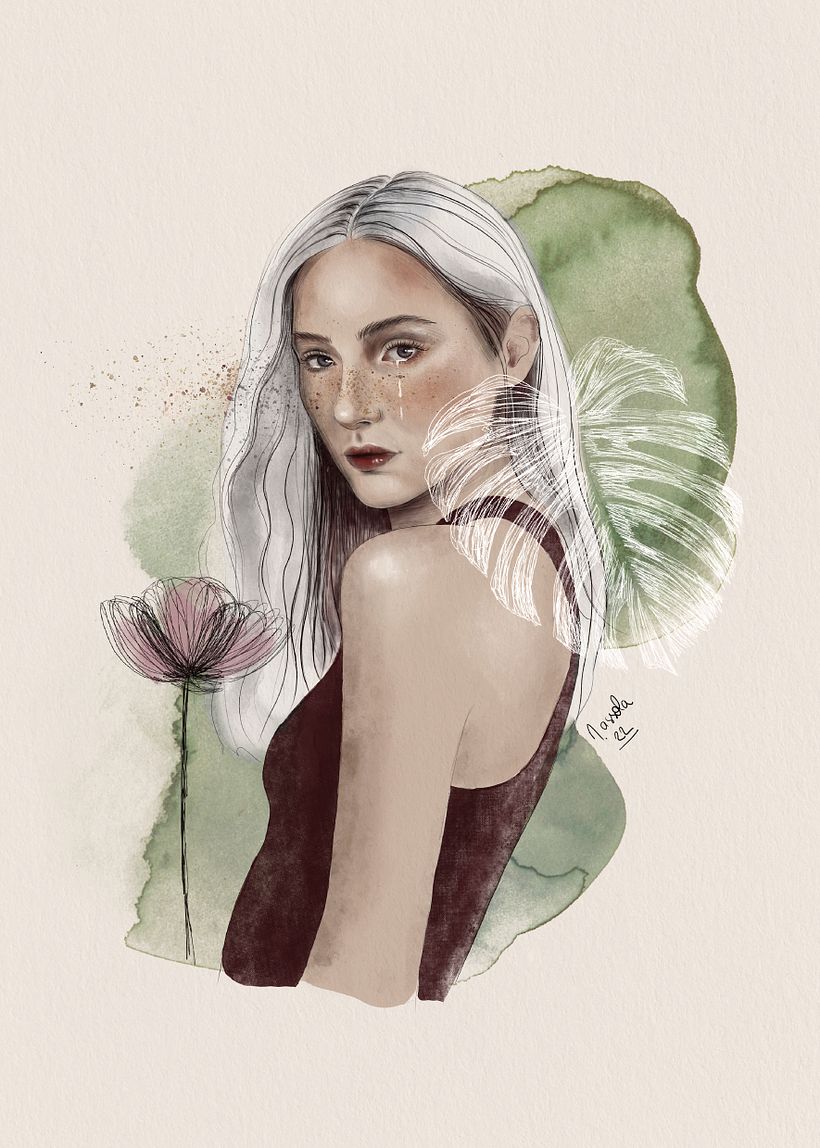 Meu projeto do curso: Retrato Ilustrado com Procreate 2