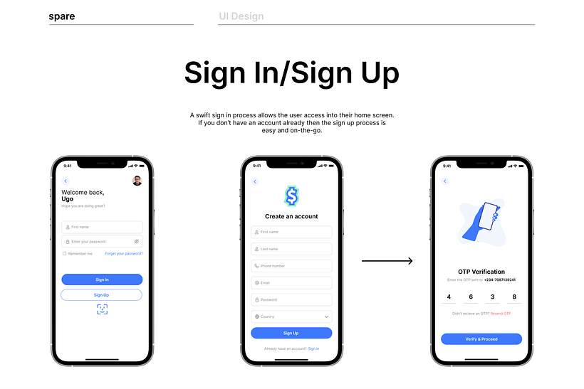 Spare - UX / UI