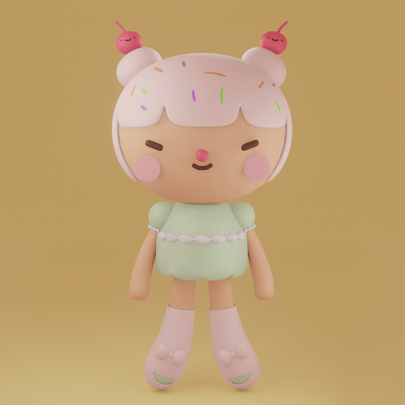 My project for course: Kawaii Character Creation in 3D with Blender  1
