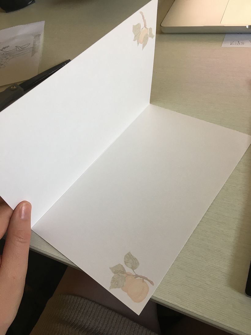 Inside of greeting card.