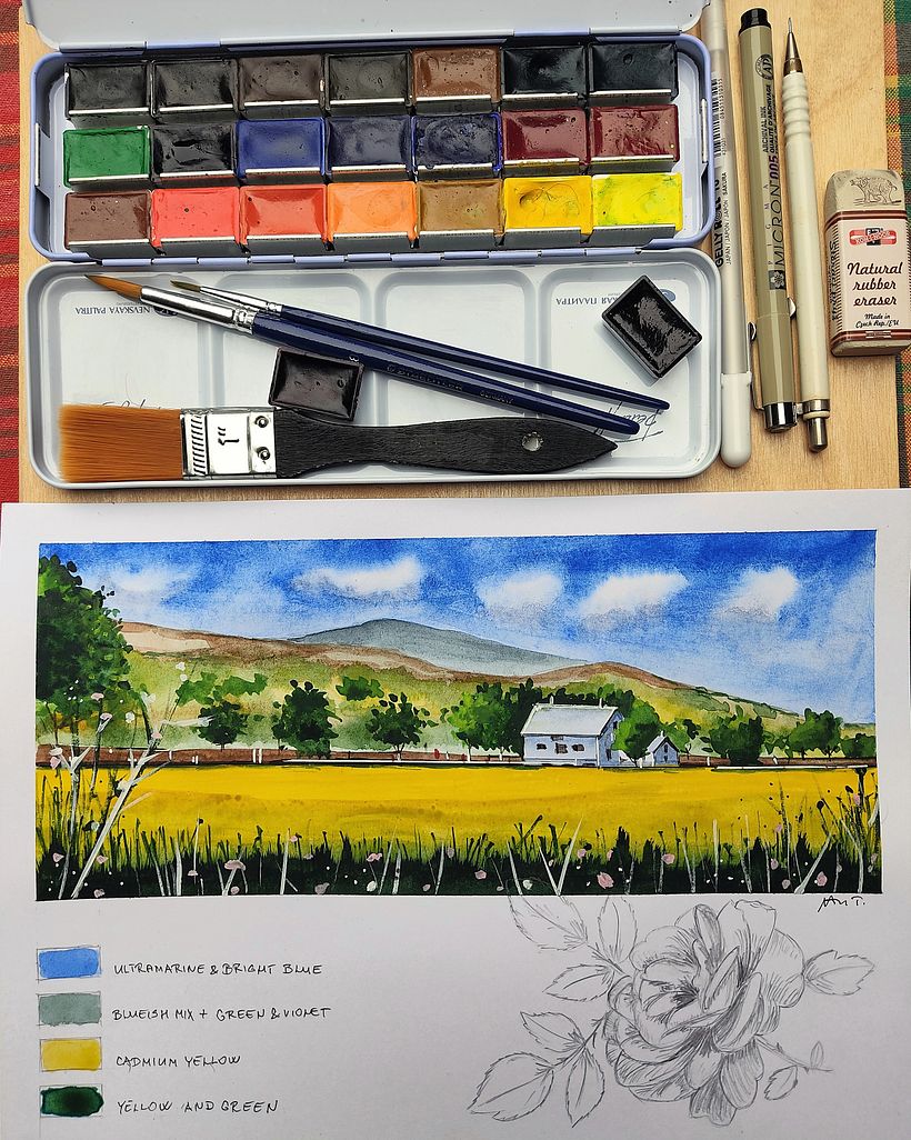 My project for course: Watercolor Travel Journal 1