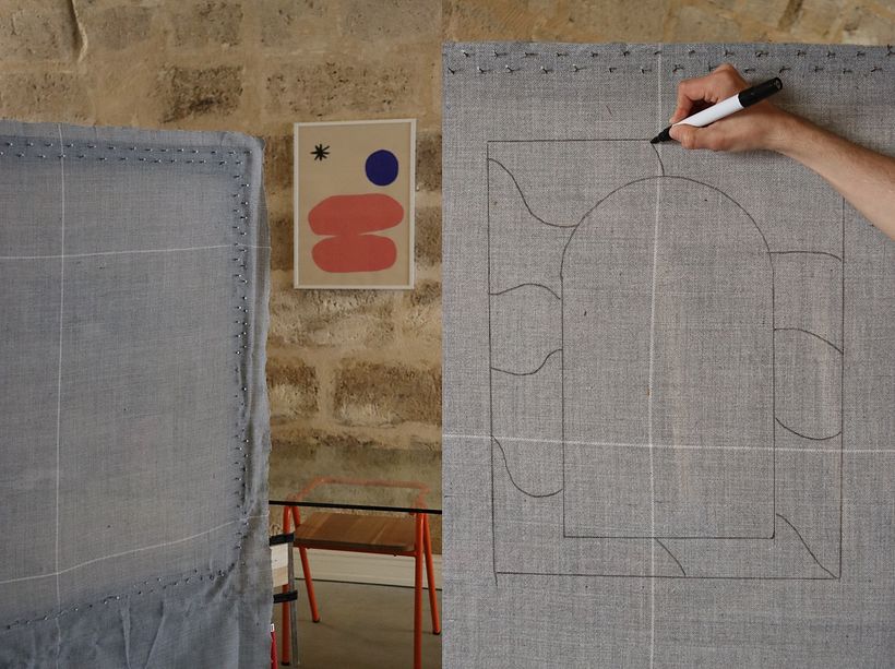 Tutoriel gratuit : upcycler un miroir avec un cadre tufté 9