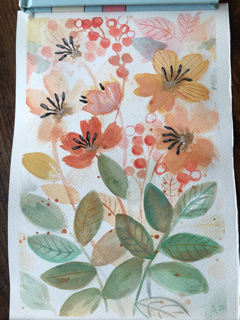 My project for course: Artistic Floral Watercolor: Connect with Nature 2