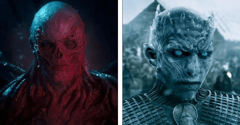 Vecna (links) hat denselben Maskenbildner wie der Nachtkönig aus "Game of Thrones" (rechts).