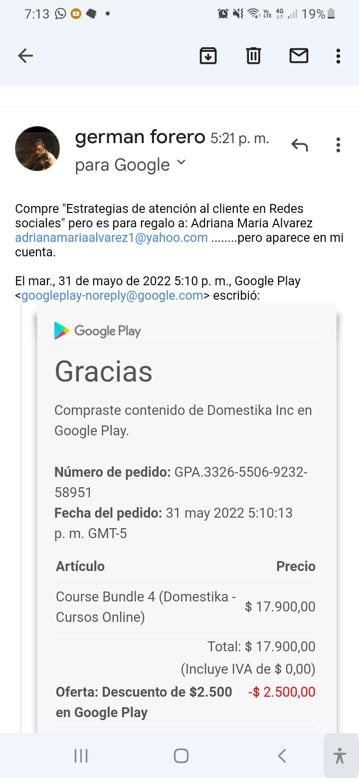 Asignar a adriana maria alvarez 