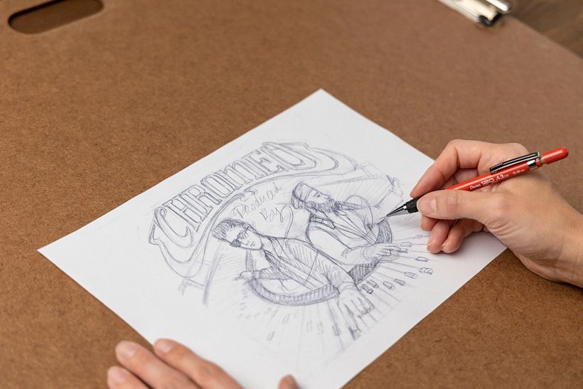 When I have a concept, I work on sketches.