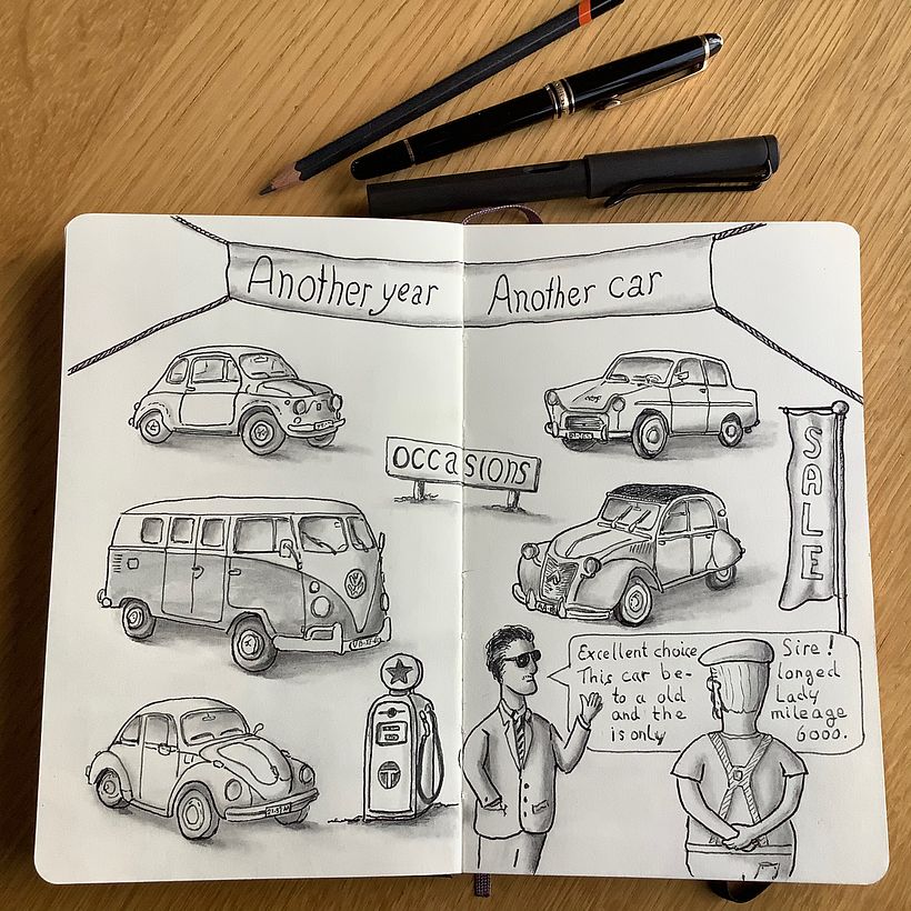 The beginning of my virtual journey through the Netherlands with a Citroën 2cv.