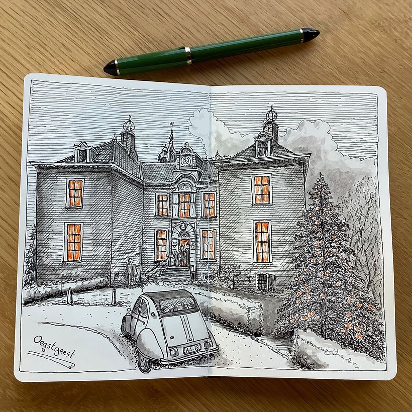 The end of the journey ends around Christmas in Oegstgeest.