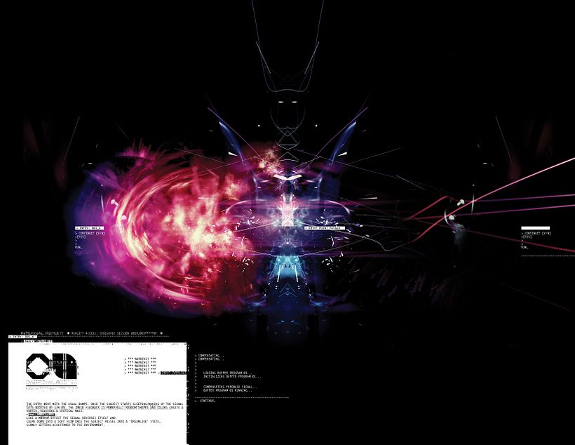 A spread from the original Oneirnaut story as it appeared in Mam Tor™: Event Horizon.