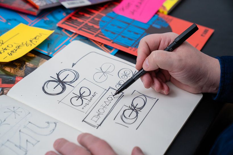 Then I start by sketching ideas, bringing ideas and concepts to life.
