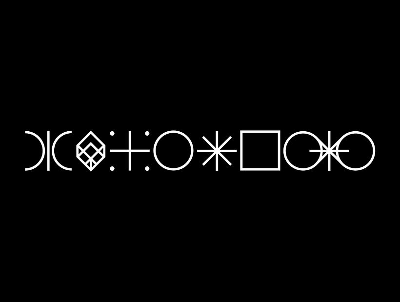 The icons for each Stage in the story, with the main logo mark.
